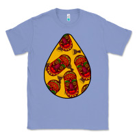 Colony Blue african masks teardrop  5 Classic Tee - BundleAndBundleShop