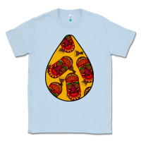 Dusty Blue african masks teardrop  5 Classic Tee - BundleAndBundleShop