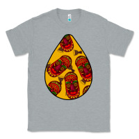 Heather Grey african masks teardrop  5 Classic Tee - BundleAndBundleShop