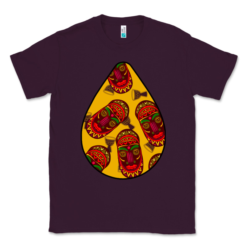 African Masks Teardrop  5 Classic Tee by BundleAndBundleShop | Teevron