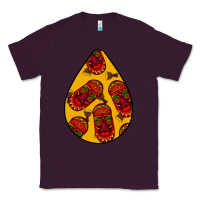 Plum african masks teardrop  5 Classic Tee - BundleAndBundleShop