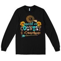 Black raised on country and sunshine Long Sleeve Tee - AdoDesignShop