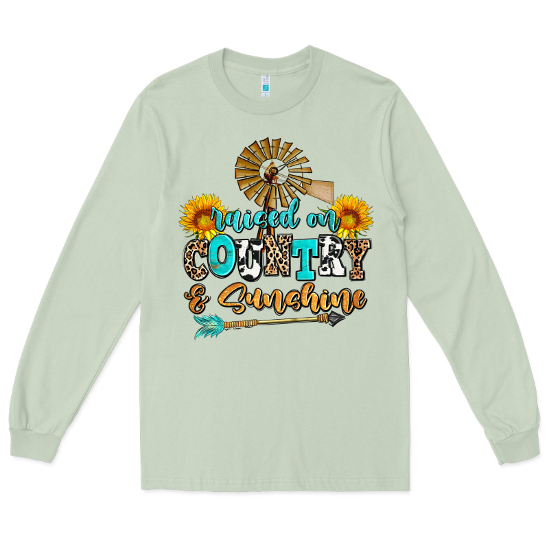 Raised On Country And Sunshine Long Sleeve Tee by AdoDesignShop | Teevron