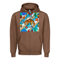 Chestnut sea animals Zipper Hoodie - BundleAndBundleShop