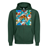 Sports Green sea animals Zipper Hoodie - BundleAndBundleShop