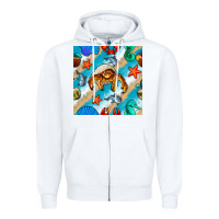 White sea animals Zipper Hoodie - BundleAndBundleShop