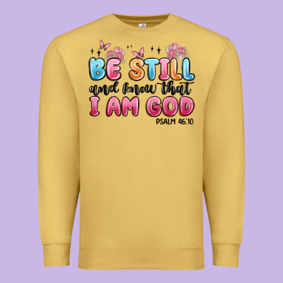 Be Still And Know That I Am God Psalm 46 10 Premium Sweatshirt Designed By Maliassmallbusiness