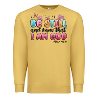 Antique Gold be still and know that i am god psalm 46 10 Premium Sweatshirt - MaliasSmallBusiness