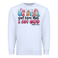 White be still and know that i am god psalm 46 10 Premium Sweatshirt - MaliasSmallBusiness