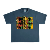 Midnight Navy juneteenth brush stroke 2 Urban Heavy Tee - HRA Design Shop