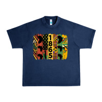 Navy juneteenth brush stroke 2 Urban Heavy Tee - HRA Design Shop