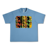 Pebble Blue juneteenth brush stroke 2 Urban Heavy Tee - HRA Design Shop