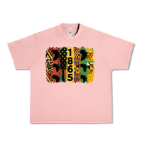 Salmon juneteenth brush stroke 2 Urban Heavy Tee - HRA Design Shop