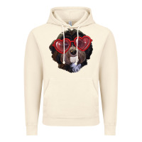 Vintage Artic havanese dog with love glasses Vintage Hoodie - RanaPortraitStore