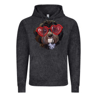 Vintage Black havanese dog with love glasses Vintage Hoodie - RanaPortraitStore