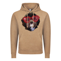 Vintage Coffee havanese dog with love glasses Vintage Hoodie - RanaPortraitStore