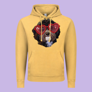 Havanese Dog With Love Glasses Vintage Hoodie Designed By Ranaportraitstore
