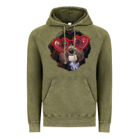 Vintage Olive havanese dog with love glasses Vintage Hoodie - RanaPortraitStore