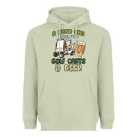 Matcha a god day starts with golf carts and beer Heavyweight Hoodie - MaliasSmallBusiness