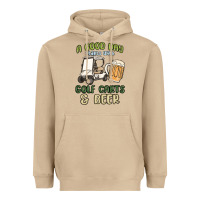 Mushroom a god day starts with golf carts and beer Heavyweight Hoodie - MaliasSmallBusiness