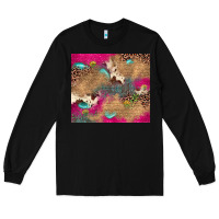 Black pink glitter leopard sunflower gemstone Long Sleeve Tee - JahusDesignShop