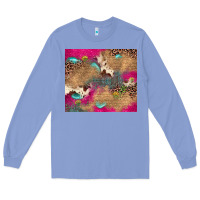 Colony Blue pink glitter leopard sunflower gemstone Long Sleeve Tee - JahusDesignShop