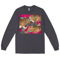 Smoke pink glitter leopard sunflower gemstone Long Sleeve Tee - JahusDesignShop
