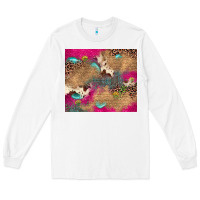 White pink glitter leopard sunflower gemstone Long Sleeve Tee - JahusDesignShop