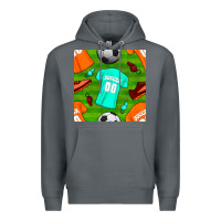 Rock soccer ball uniform and shoes seamless pattern Premium Hoodie - BundleAndBundleShop