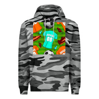 Slate Camo soccer ball uniform and shoes seamless pattern Premium Hoodie - BundleAndBundleShop
