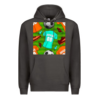 Smoke soccer ball uniform and shoes seamless pattern Premium Hoodie - BundleAndBundleShop
