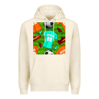 Tofu soccer ball uniform and shoes seamless pattern Premium Hoodie - BundleAndBundleShop