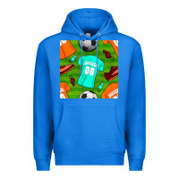 True Royal soccer ball uniform and shoes seamless pattern Premium Hoodie - BundleAndBundleShop