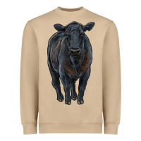 Mushroom black angus cattle Heavyweight Sweatshirt - RanaPortraitStore