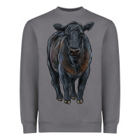 Storm black angus cattle Heavyweight Sweatshirt - RanaPortraitStore