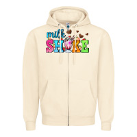 Sandshell milk shake with chocolate heart Zipper Hoodie - AdoDesignShop