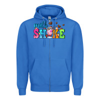 True Royal milk shake with chocolate heart Zipper Hoodie - AdoDesignShop