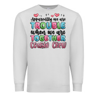 Dove Grey apparently we are trouble when we are together cou Premium Sweatshirt - MaliasSmallBusiness