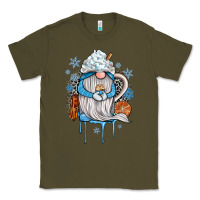 Army Green winter gnome coffee Classic Tee - JahusDesignShop