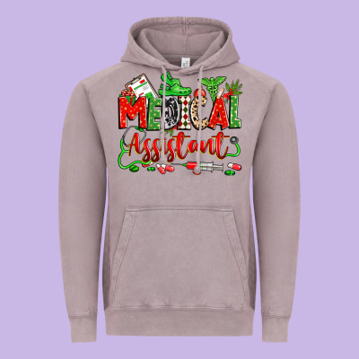 Vintage Hoodie christmas medical assistant