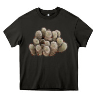 Asphalt brown flowered cactus Heavy Core Tee - LillyAllenDesigns