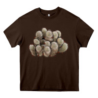 Chocolate Brown brown flowered cactus Heavy Core Tee - LillyAllenDesigns