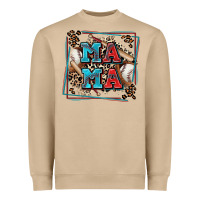 Mushroom baseball mama with leopard Heavyweight Sweatshirt - Zillion Design Studio
