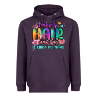 Plum making hair beautiful is kinda my thing Heavyweight Hoodie - MaliasSmallBusiness
