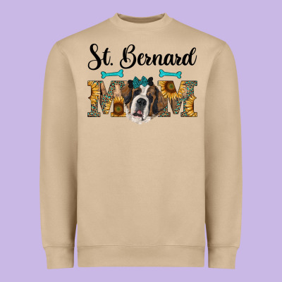 Western St. Bernard Mom Heavyweight Sweatshirt Designed By Ranaportraitstore