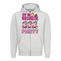 Dove Grey its shake party with milkshake Zipper Hoodie - AdoDesignShop