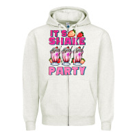 Oatmeal Heather its shake party with milkshake Zipper Hoodie - AdoDesignShop