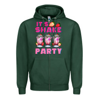 Sports Green its shake party with milkshake Zipper Hoodie - AdoDesignShop