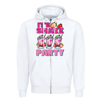White its shake party with milkshake Zipper Hoodie - AdoDesignShop