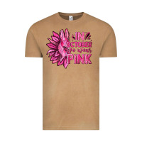 Vintage Camel In October We Wear Pink Sunflower Vintage Tee - texasbilliewilder